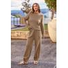 imagePRETTYGARDEN Womens Winter 2 Piece Sweater Set Casual Pullover Top High Waisted Sweatpants Tracksuit Lounge OutfitsKhaki