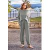 imagePRETTYGARDEN Womens Winter 2 Piece Sweater Set Casual Pullover Top High Waisted Sweatpants Tracksuit Lounge OutfitsLight Grey