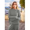 imagePRETTYGARDEN Womens Winter 2 Piece Sweater Set Casual Pullover Top High Waisted Sweatpants Tracksuit Lounge OutfitsLight Grey