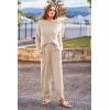 imagePRETTYGARDEN Womens Winter 2 Piece Sweater Set Casual Pullover Top High Waisted Sweatpants Tracksuit Lounge OutfitsLight Khaki
