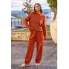 imagePRETTYGARDEN Womens Winter 2 Piece Sweater Set Casual Pullover Top High Waisted Sweatpants Tracksuit Lounge OutfitsOrange