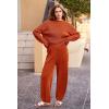 imagePRETTYGARDEN Womens Winter 2 Piece Sweater Set Casual Pullover Top High Waisted Sweatpants Tracksuit Lounge OutfitsOrange