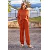 imagePRETTYGARDEN Womens Winter 2 Piece Sweater Set Casual Pullover Top High Waisted Sweatpants Tracksuit Lounge OutfitsOrange