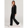 imagePRETTYGARDEN Womens 2 Piece Outfits 2025 Winter Long Sleeve Pullover Tops And Long Pants Lounge Sets TracksuitBlack