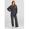 imagePRETTYGARDEN Womens 2 Piece Outfits 2025 Winter Long Sleeve Pullover Tops And Long Pants Lounge Sets TracksuitDark Grey