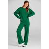 imagePRETTYGARDEN Womens 2 Piece Outfits 2025 Winter Long Sleeve Pullover Tops And Long Pants Lounge Sets TracksuitGreen
