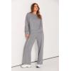 imagePRETTYGARDEN Womens 2 Piece Outfits 2025 Winter Long Sleeve Pullover Tops And Long Pants Lounge Sets TracksuitGrey