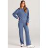imagePRETTYGARDEN Womens 2 Piece Outfits 2025 Winter Long Sleeve Pullover Tops And Long Pants Lounge Sets TracksuitGrey Blue