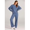 imagePRETTYGARDEN Womens 2 Piece Outfits 2025 Winter Long Sleeve Pullover Tops And Long Pants Lounge Sets TracksuitGrey Blue