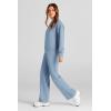 imagePRETTYGARDEN Womens 2 Piece Outfits 2025 Winter Long Sleeve Pullover Tops And Long Pants Lounge Sets TracksuitLight Blue
