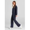 imagePRETTYGARDEN Womens 2 Piece Outfits 2025 Winter Long Sleeve Pullover Tops And Long Pants Lounge Sets TracksuitNavy