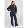 imagePRETTYGARDEN Womens 2 Piece Outfits 2025 Winter Long Sleeve Pullover Tops And Long Pants Lounge Sets TracksuitNavy