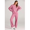 imagePRETTYGARDEN Womens 2 Piece Outfits 2025 Winter Long Sleeve Pullover Tops And Long Pants Lounge Sets TracksuitPink