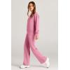 imagePRETTYGARDEN Womens 2 Piece Outfits 2025 Winter Long Sleeve Pullover Tops And Long Pants Lounge Sets TracksuitPink