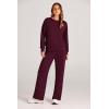 imagePRETTYGARDEN Womens 2 Piece Outfits 2025 Winter Long Sleeve Pullover Tops And Long Pants Lounge Sets TracksuitWine Red