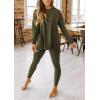 imagePRETTYGARDEN Womens 2 Piece Outfits Casual Long Sleeve Tunic Tops Legging Pants Matching Lounge Sets SweatsuitsArmy Green