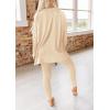 imagePRETTYGARDEN Womens 2 Piece Outfits Casual Long Sleeve Tunic Tops Legging Pants Matching Lounge Sets SweatsuitsBeige