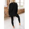 imagePRETTYGARDEN Womens 2 Piece Outfits Casual Long Sleeve Tunic Tops Legging Pants Matching Lounge Sets SweatsuitsBlack