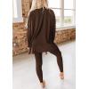 imagePRETTYGARDEN Womens 2 Piece Outfits Casual Long Sleeve Tunic Tops Legging Pants Matching Lounge Sets SweatsuitsCoffee