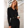 imagePRETTYGARDEN Womens 2 Piece Textured Sets Casual Button Down Shirt Wide Leg Pants Outfit Loungewear TracksuitBlack