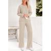 imagePRETTYGARDEN Womens 2 Piece Lounge Sets Ribbed Knit Long Sleeve V Neck Pullover Tops Wide Leg Pants Spring Fall OutfitsApricot