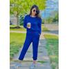 imagePRETTYGARDEN Womens Spring Fall 2 Piece Lounge Outfit Long Sleeve Crewneck Pullover Tops High Waisted Pants Set TracksuitBlue