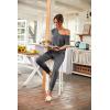 imagePRETTYGARDEN Womens Two Piece Tracksuit Casual Summer V Neck Short Sleeve Tops Drawstring Jogger Pants Lounge Outfit SetsDark Grey