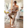 imagePRETTYGARDEN Womens Two Piece Tracksuit Casual Summer V Neck Short Sleeve Tops Drawstring Jogger Pants Lounge Outfit SetsKhaki