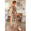 imagePRETTYGARDEN Womens Two Piece Tracksuit Casual Summer V Neck Short Sleeve Tops Drawstring Jogger Pants Lounge Outfit SetsKhaki