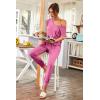 imagePRETTYGARDEN Womens Two Piece Tracksuit Casual Summer V Neck Short Sleeve Tops Drawstring Jogger Pants Lounge Outfit SetsPink