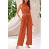 imagePRETTYGARDEN 2 Piece Sets for Women Summer Casual 2025 Spring Sleeveless Tank Ribbed Travel Vacation Lounge Wear OutfitsBrick Red