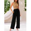 imagePRETTYGARDEN 2 Piece Sets for Women Summer Casual 2025 Spring Sleeveless Tank Ribbed Travel Vacation Lounge Wear OutfitsCamel Black