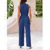imagePRETTYGARDEN 2 Piece Sets for Women Summer Casual 2025 Spring Sleeveless Tank Ribbed Travel Vacation Lounge Wear OutfitsDark Blue
