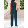 imagePRETTYGARDEN 2 Piece Sets for Women Summer Casual 2025 Spring Sleeveless Tank Ribbed Travel Vacation Lounge Wear OutfitsLake Blue