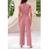 imagePRETTYGARDEN 2 Piece Sets for Women Summer Casual 2025 Spring Sleeveless Tank Ribbed Travel Vacation Lounge Wear OutfitsPink
