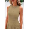 imagePRETTYGARDEN Spring Casual Dresses for Women 2025 Summer Business Work Midi Sleeveless A Line Pleated Cocktail DressCamel