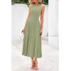 imagePRETTYGARDEN Spring Casual Dresses for Women 2025 Summer Business Work Midi Sleeveless A Line Pleated Cocktail DressMist Green