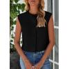 imagePRETTYGARDEN Womens Suit Vest Crop Tops 2025 Summer Dressy Business Casual Work Office Clothes Trendy Blazer WaistcoatBlack