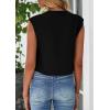 imagePRETTYGARDEN Womens Suit Vest Crop Tops 2025 Summer Dressy Business Casual Work Office Clothes Trendy Blazer WaistcoatBlack
