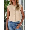 imagePRETTYGARDEN Womens Suit Vest Crop Tops 2025 Summer Dressy Business Casual Work Office Clothes Trendy Blazer WaistcoatLight Khaki