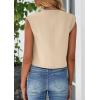 imagePRETTYGARDEN Womens Suit Vest Crop Tops 2025 Summer Dressy Business Casual Work Office Clothes Trendy Blazer WaistcoatLight Khaki