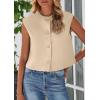 imagePRETTYGARDEN Womens Suit Vest Crop Tops 2025 Summer Dressy Business Casual Work Office Clothes Trendy Blazer WaistcoatLight Khaki