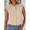 imagePRETTYGARDEN Womens Suit Vest Crop Tops 2025 Summer Dressy Business Casual Work Office Clothes Trendy Blazer WaistcoatLight Khaki
