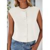 imagePRETTYGARDEN Womens Suit Vest Crop Tops 2025 Summer Dressy Business Casual Work Office Clothes Trendy Blazer WaistcoatWhite