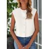 imagePRETTYGARDEN Womens Suit Vest Crop Tops 2025 Summer Dressy Business Casual Work Office Clothes Trendy Blazer WaistcoatWhite
