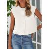 imagePRETTYGARDEN Womens Suit Vest Crop Tops 2025 Summer Dressy Business Casual Work Office Clothes Trendy Blazer WaistcoatWhite