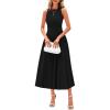 imagePRETTYGARDEN Spring Casual Dresses for Women 2025 Summer Business Work Midi Sleeveless A Line Pleated Cocktail DressBlack