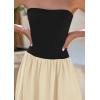 imagePRETTYGARDEN Womens 2025 Spring Strapless Maxi Dresses Patchwork Long Flowy Pockets Elegant Going Out Summer Tube Top DressApricot