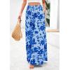 imagePRETTYGARDEN Womens 2025 Summer Flowy Wide Leg Palazzo Pants Dressy Casual Elastic High Waisted Pockets Boho Beach TrousersFloral Blue