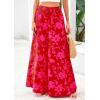 imagePRETTYGARDEN Womens 2025 Summer Flowy Wide Leg Palazzo Pants Dressy Casual Elastic High Waisted Pockets Boho Beach TrousersFloral Red Pink